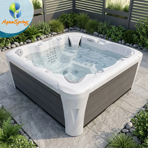Luxury 6 Person Outdoor Hot Tub Spa with Aristech Acrylic <strong>Shell</strong> Balboa System Jacuzzier Tubs with Ozonator for Clean Water - Product Image 1