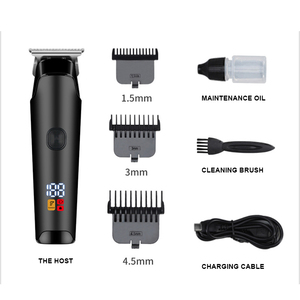 Tondeuse à cheveux électrique avec écran LCD Tondeuse à cheveux professionnelle <span class=keywords><strong>sans</strong></span> fil rechargeable Outils de coupe de cheveux ABS pour enfants et adultes - Product Image 4