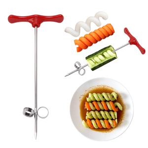 Coupe-spirale en acier inoxydable pour la maison, couteau spiralé torsadé pour peler et émincer les carottes, gadgets <span class=keywords><strong>de</strong></span> cuisine - Product Image 1