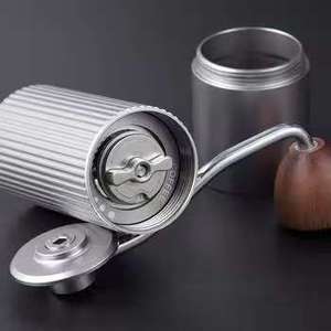 Al-corpo in lega 420 acciaio inox bava Homeuse Espresso Mini piccolo mulino a mano manuale portatile macinino caffè con manico in legno - Product Image 5