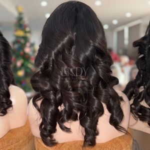 Perruque en cheveux humains vietnamiens 100% de qualité supérieure, cheveux bruts, perruque à dentelle frontale, perruques à dentelle frontale, cheveux ondulés - Product Image 4