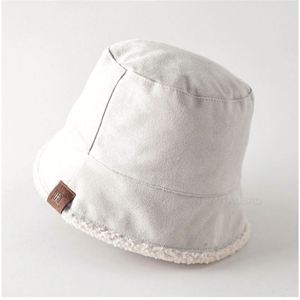 Sombrero de Pescador de Doble Cara con Forro de Gamuza para Mujer, Estilo Simple y Cálido para Primavera y Otoño - Product Image 4