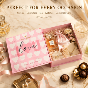 Caja de Regalo Roja Personalizada OEM de Alta Calidad, Caja de Papel Magnética Plegable con Forma de Corazón para Joyería de Boda, San Valentín - Product Image 2