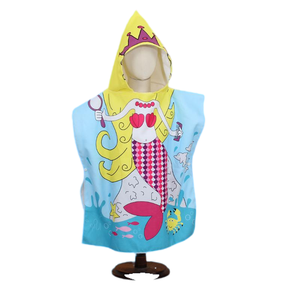 Cartone animato stampato Waffle in microfibra telo mare per bambini Super assorbente senza sabbia Poncho felpa ad asciugatura rapida per l'estate Logo Bag - Product Image 6