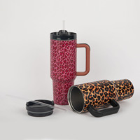 Tasse à café personnalisée à double paroi en acier inoxydable gobelet de sublimation de 40 oz avec poignée