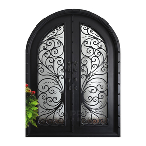 Fournisseur professionnel de portes <span class=keywords><strong>d</strong></span>'<span class=keywords><strong>entrée</strong></span> principales doubles pour maison, portes de sécurité et de sécurité, portes rondes <span class=keywords><strong>en</strong></span> fer forgé et <span class=keywords><strong>en</strong></span> verre - Product Image 5