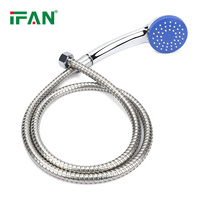 IFAN Pomme de Douche Chromée de Haute Qualité, Pluie, Douchette à Main pour Salle de Bain