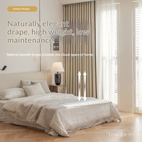 Rideau occultant Banxia Black Edge en chenille, style moderne, couleur unie, 100 % polyester, installation sur rail, haute occultation, confortable