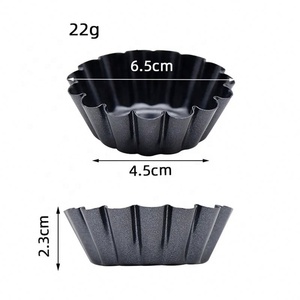 Nouveauté 6.5 CM/2.5 pouces en acier au carbone <span class=keywords><strong>Mini</strong></span> moule à tarte antiadhésif tarte oeuf ananas moule casserole gâteau plateau de cuisson - Product Image 5