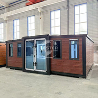 Vente directe usine – Maison conteneur préfabriquée extensible à trois chambres en acier, panneaux sandwich, bureau moderne de luxe