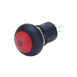 Push Button Switches 12mm Ip67 Pin Terminal Flat Round Led Plastic Arcade Momentary Button