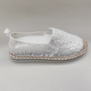 Espadrilles plates pour femmes, nouvelle collection, OEM, dessus en maille à paillettes, légères, respirantes, semelle antidérapante, confortables, décontractées - Product Image 4