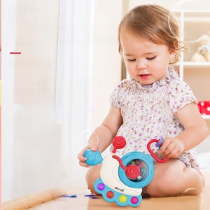 Jouet pour bébé 12 mois+, éducatif et ludique, escargot de dessin animé photosensible à tirer sur une corde, pour l'éveil précoce des nourrissons - Product Image 4