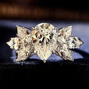 Anello con Cristallo a Goccia per Donne, Accessorio Minimalista di Moda per Uso Quotidiano - Product Image 6