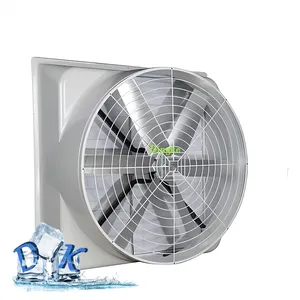 Ventilador de escape FRP de 36, 50 y 55 pulgadas con codo para granja, cultivo de aves de corral, presión negativa, persiana de plástico, ventilador de acero, plástico PVC