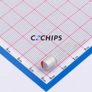 Condensador Sólido CT1C107M0608, Componente de Orificio Pasante (THT), D6.3xL8mm 100uF 20% 16V 2.34A100kHz - Product Image 1