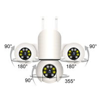Caméra de sécurité intelligente sans fil Wi-Fi 6MP avec support de lampe E27, rotation panoramique à 360 degrés, CCTV intérieur, stockage sur le cloud et sur carte mémoire, accès facile à l'application