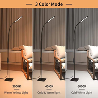 Lámpara de Escritorio LED con Pinza, Luces de Clip para el Cuidado de los Ojos para Oficina en Casa, 5 Colores, Cuello de Cisne Flexible, Adaptador USB, Lámpara de Mesa