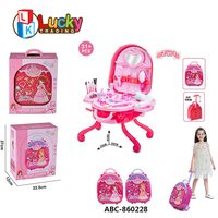 Valise de jeu Lucky Toy pour filles, ensemble de maquillage pour enfants, trousse de beauté Princesse