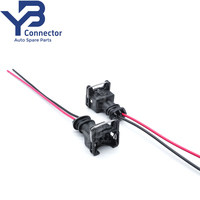 282189-1 TE Connectivity Konektor AMP 2 Pin Betina 48V Siap Pakai 2.8mm Konektor Tertutup Pigtail