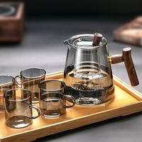 STAR-HOME Théière Électrique en Verre Borosilicate Haute Température, Bouilloire à Thé Individuelle 480ml, Transparente, Classique, Écologique