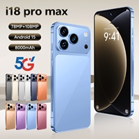 Nouveau Téléphone 2026 18 Pro Max Vente en Gros Original Débloqué 5G LTE Smartphone HD 6.9" 144Hz Batterie 8000mAh MTK Dimensity
