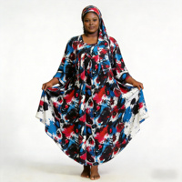 Nouvelle Collection 2026 : Kaftan Boubou Africain Grande Taille pour Femme Noire, en Coton, Manches Amples, Imprimé Estival, Robe Longue avec Dentelles