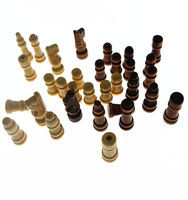 Pièces d'échecs personnalisées Pièces d'échecs en bois de 1 pouce Pièces de pion en bois