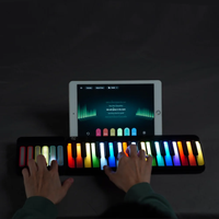 PopuPiano Piano Portable Intelligent, Contrôleur MIDI, Clavier LED Intelligent, Pad d'accords Puissant