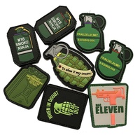 Vente en gros, usine chinoise, Badges tactiques personnalisés 2D/3D en caoutchouc souple PVC avec attache à crochet