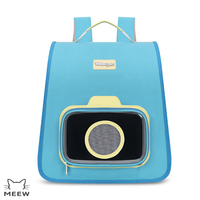 Sac à dos pour animaux de compagnie en forme d'appareil photo, avec fenêtre en maille respirante, pour chat et chien, sac de transport pour petits animaux