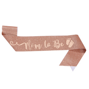 Banda <span class=keywords><strong>de</strong></span> Satén con Letras Doradas Brillantes para Futura Mamá, Decoración para Baby Shower, Artículos para Fiesta <span class=keywords><strong>de</strong></span> Revelación <span class=keywords><strong>de</strong></span> Género - Product Image 5