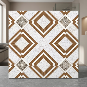 Azulejos de Cerámica con Efecto Madera de Grado Premium de 400x400 mm, Resistentes al Agua y al Desgaste, para Uso en Exteriores y Centros Comerciales, Directo de Fábrica - Product Image 1