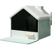 Bac à litière pour chat automatique en plastique anti-odeur et anti-déversement, en forme de maison, entièrement fermé, durable, avec pelle anti-accroc, toutes tailles