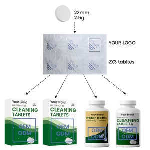 Lekeleri çıkarın kokuları konteyner temizleyici Tablet su şişesi cam şişe kireç çözücü tabletler çelik şişe kireç çözücü temizlik tabletleri - Product Image 3