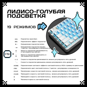 Silent <b>Switch</b> 2.4G <b>Wireless</b> RGB Backlit Tkl 80% Gaming Mechanical Keyboard With Hot Swappable Gasket Russian Layout for Laptop 7 - Product Image 4