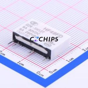 HF49FD-024-1H12T Power Relay SIP,5x20mm Relay 24V 1 Normally Open: 1A (SPST-Normally Open)::: 4 5A-30VDC/5A-250VAC - Product Image 1