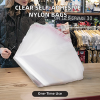 Sacs rétractables personnalisés en nylon transparent OPP autocollants imprimés en héliogravure pour l'emballage de vêtements, marque HUYAN