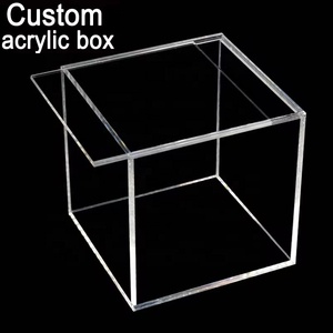 Tùy chỉnh <span class=keywords><strong>Acrylic</strong></span> hiển thị lưu trữ tổ chức trường hợp trong suốt plexiglass hộp với nắp trượt - Product Image 1