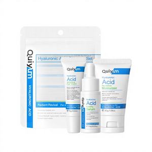 Kit Facial QUIYUM para el Cuidado de la Piel con Ácido Hialurónico, SQUALANE y Suero Nutritivo Antienvejecimiento con Vitamina C, Crema Hidratante para Ojos y Crema Facial - Product Image 3