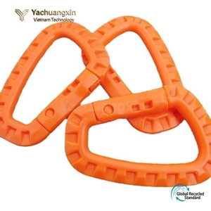 Mousqueton tactique en plastique avec anneau en D pour l'escalade et le camping en extérieur, lot de 4, multicolore - Product Image 4