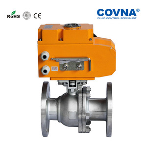 Vanne à boisseau sphérique Kovina DN50 en acier inoxydable à bride avec volant AC220V - Product Image 1