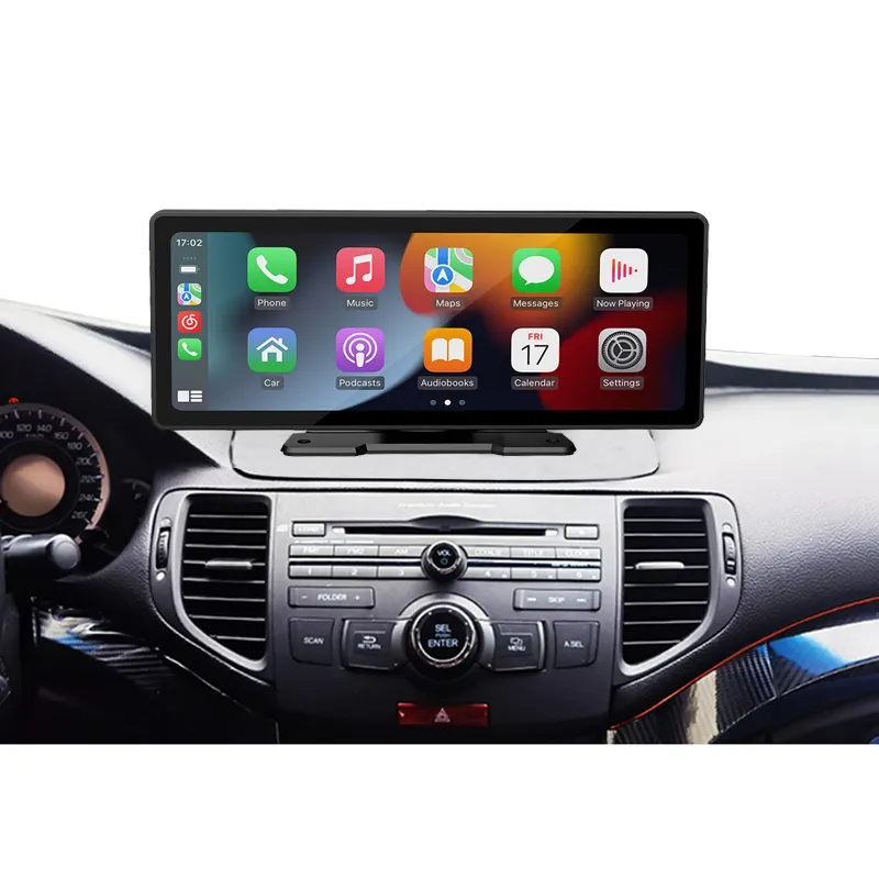 Nuovo autoradio da 10 pollici multimediale portatile Wireless CarPlay e lettore Video automatico Android Touch Screen sistema Audio DVD lettore MP5