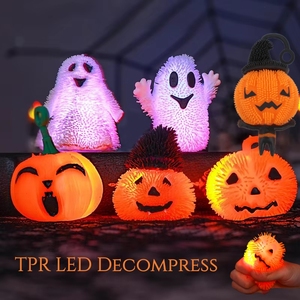 Pelota Antiestrés TPR con Forma de Calabaza Fantasma, Pelota Sensorial Calmante con Púas, Juguetes para Niños, Fiesta de Halloween - Product Image 1