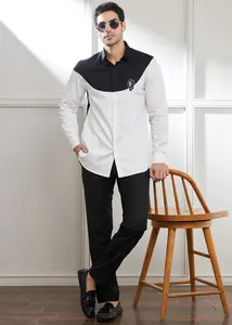 เสื้อเชิ้ตผู้ชายคอปกติดกระดุม แบรนด์ FLOW CREST ผ้าฝ้าย 100% ระบายอากาศ แห้งเร็ว พิมพ์ลาย สำหรับฤดูร้อน รับผลิตแบบ OEM - Product Image 4