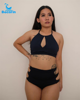 Vêtements de pole dance noirs Offres Spéciales avec contraste doré ou bretelles sans bretelles ou coutures noires et blanches