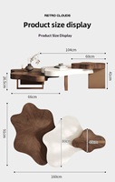 Ensemble de tables basses Cloud, tables modulaires pour salon, tables modulaires pour salon, design italien du milieu du siècle, appartement, salon