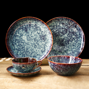 Weiye Service de table en porcelaine Service de table créatif Assiette à steak Service de vaisselle bleu Vaisselle pour restaurant de mariage - Product Image 5