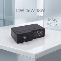 Adaptateur secteur AC/DC 5V 1A 1.5A 2A, alimentation médicale ITE 2 MOPP 15W 18W avec prise interchangeable US EU UK AU