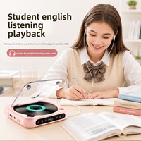 Reproductor de CD Portátil Mini Walkman para Estudiantes, con Potencia de Salida de 2W, Material ABS, Interfaz AUX, para Álbumes Más Vendidos